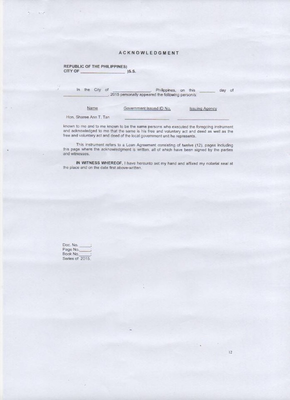 SP ALLOWS GOV. TAN TO BORROW Php 800 MILLION FROM LBP