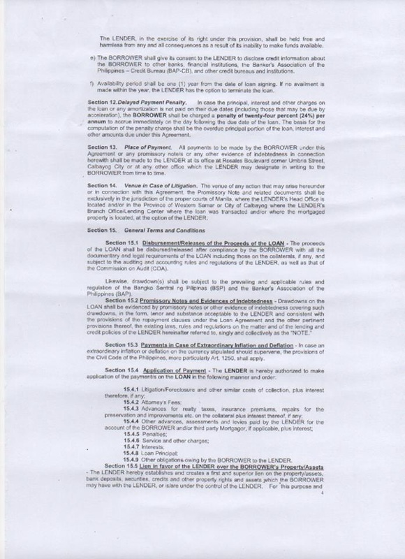 SP ALLOWS GOV. TAN TO BORROW Php 800 MILLION FROM LBP