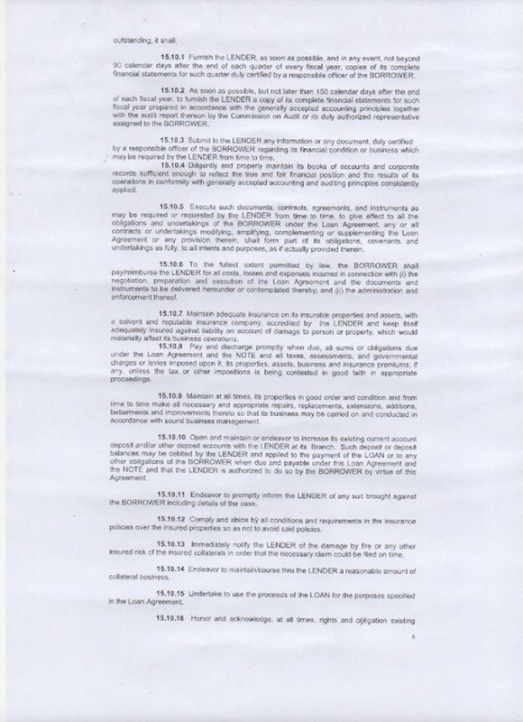 SP ALLOWS GOV. TAN TO BORROW Php 800 MILLION FROM LBP