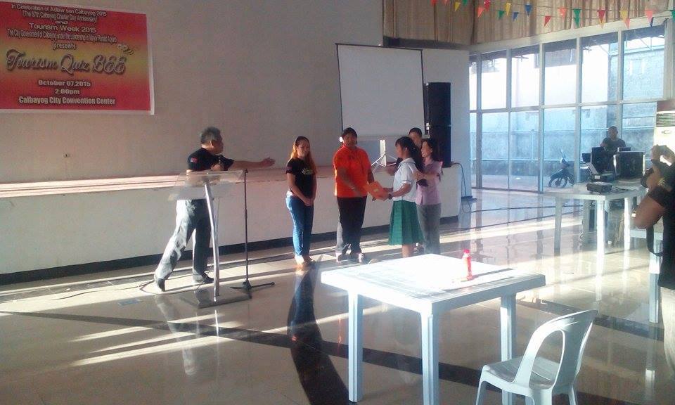 EUGENE FRANCO OF GIS TOPS TOURISM QUIZ BEE 2015