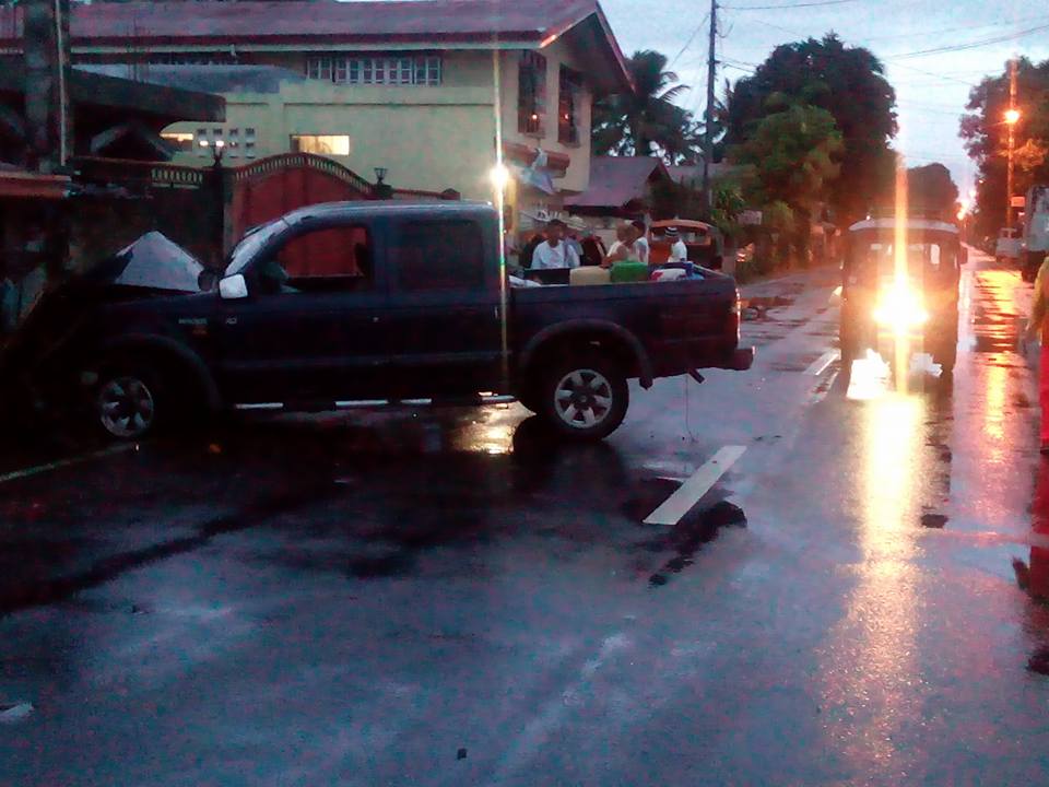 DOWNPOUR BLAMED FOR VEHICULAR ACCIDENT IN MATOBATO
