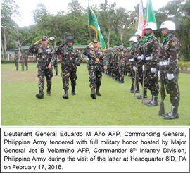 HEROISM OF SOLDIERS IN PINABACDAO NPA ENCOUNTER ACKNOWLEDGED BY ARMY CHIEF