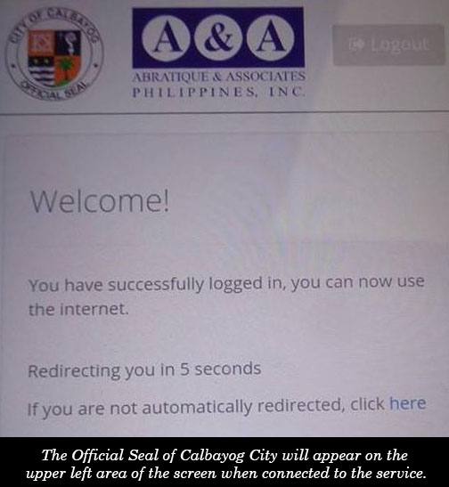 32 FREE PUBLIC WI-FI AREAS IDENTIFIED FOR CALBAYOG