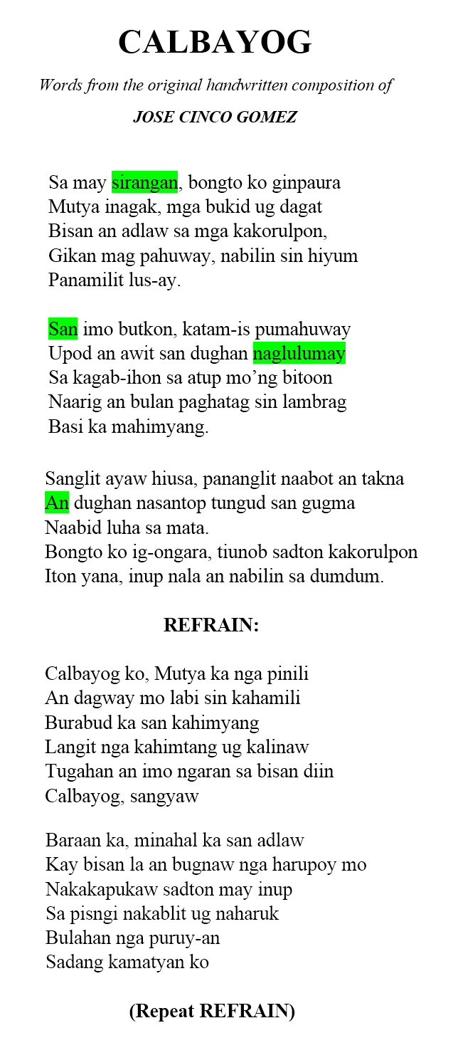 Lupang Hinirang Lyrics