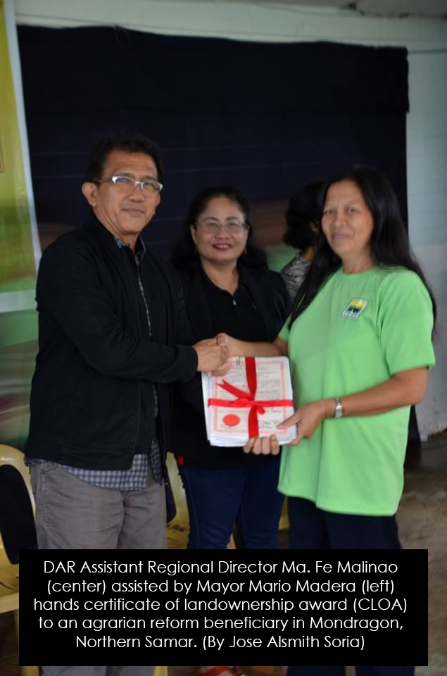 DAR AWARDS CLOAS TO 99 FARMERS IN NORTHERN SAMAR