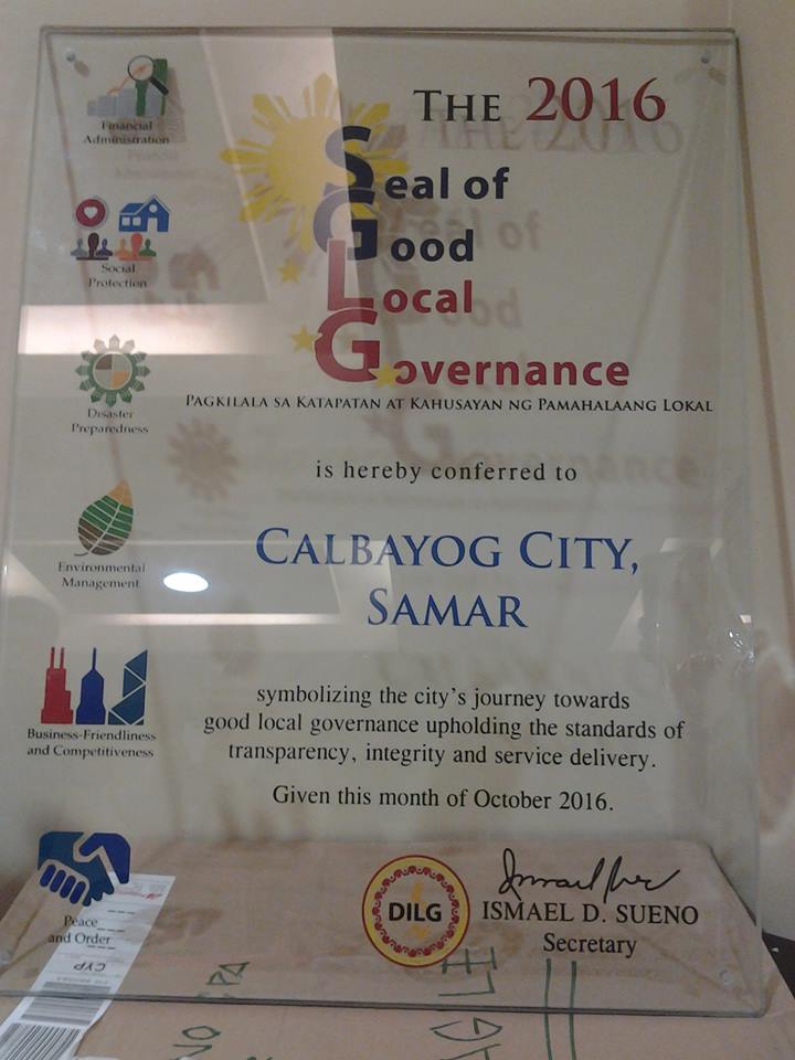 CALBAYOG CITY TO RECEIVE Php3.4M PERFORMANCE CHALLENGE FUND