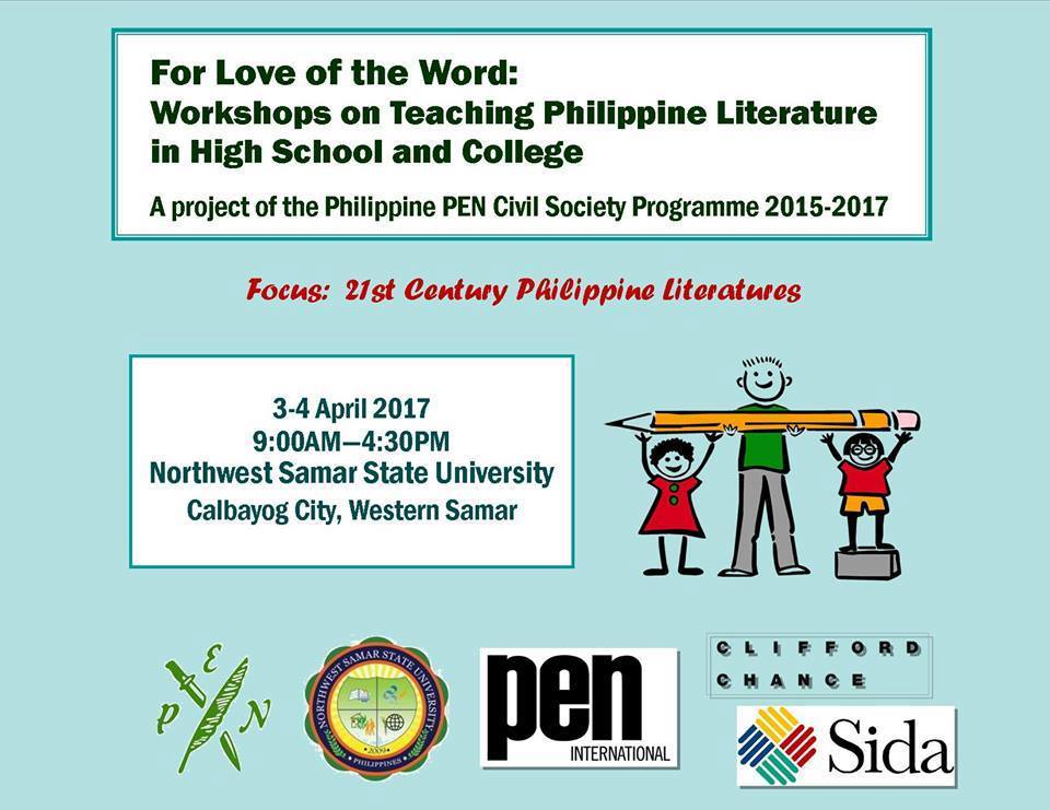 PEN AND NWSSU TO HOLD TEACHING PHILIPPINE LITERATURE WORKSHOP