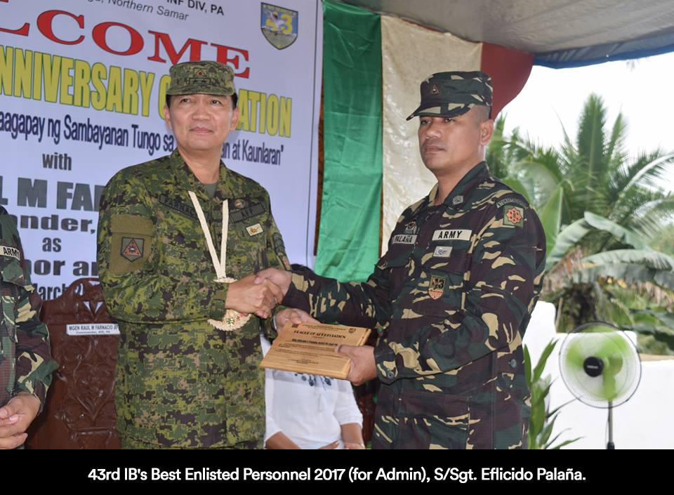 ARMY’S 43RD IB 40TH ANNIV CELEBRATION; 8ID COMMANDER GUEST OF HONOR