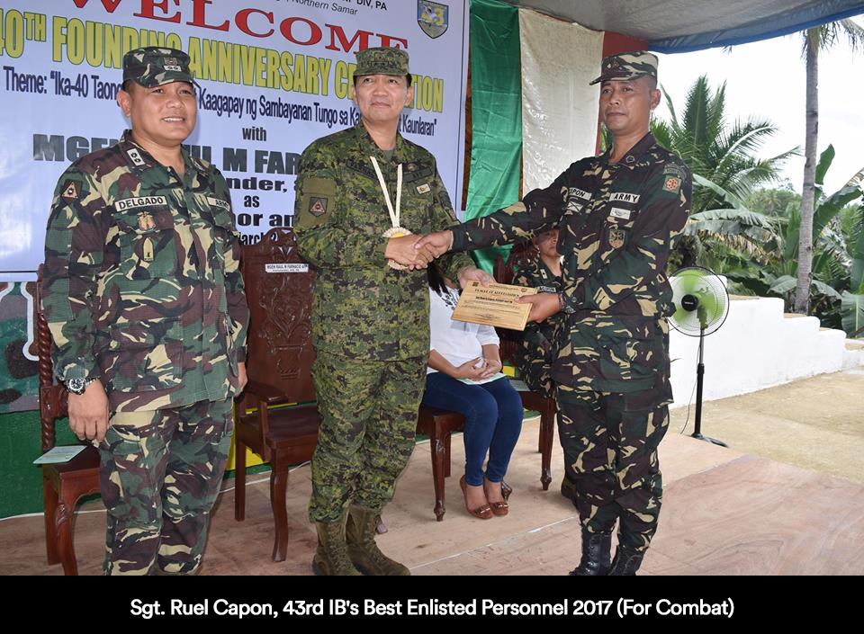 ARMY’S 43RD IB 40TH ANNIV CELEBRATION; 8ID COMMANDER GUEST OF HONOR