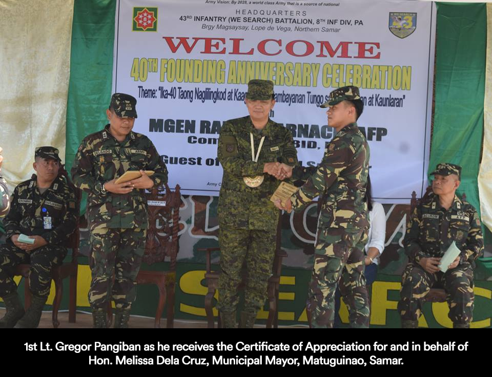 ARMY’S 43RD IB 40TH ANNIV CELEBRATION; 8ID COMMANDER GUEST OF HONOR