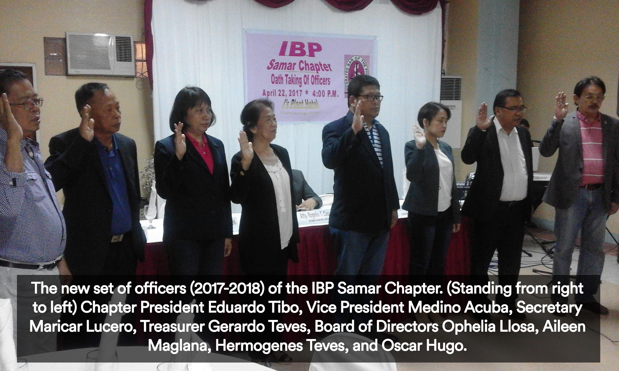 IBP SAMAR CHAPTER: NEW SET OF OFFICERS, NEW CHALLENGES