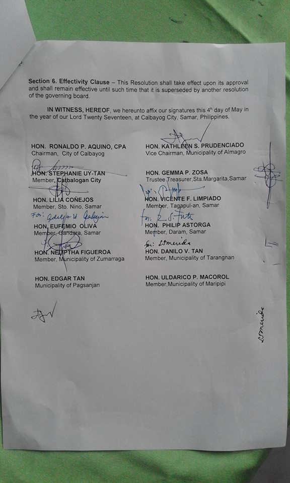 SAMAR SEA ALLIANCE SIGNS COMMITMENT TO UNIFIED FISHERY CODE ENFORCEMENT;Commercial Fishers Banned in Almost All of Samar Sea Area