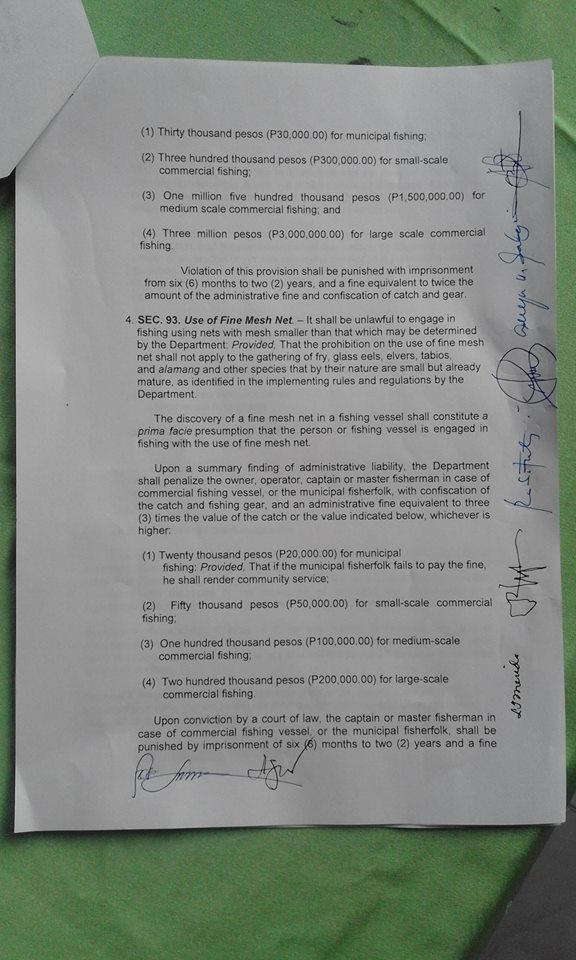 SAMAR SEA ALLIANCE SIGNS COMMITMENT TO UNIFIED FISHERY CODE ENFORCEMENT;Commercial Fishers Banned in Almost All of Samar Sea Area