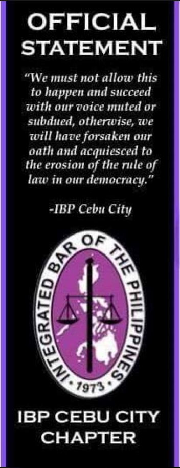 OFFICIAL STATEMENT OF THE INTEGRATED BAR OF THE PHILIPPINES – CEBU CHAPTER RE: HOR APPROVED PHP1,000.00 BUDGET FOR CHR 2018 BUDGET
