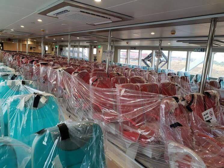 GRAND FERRIES SCHEDS INAUG OF ITS BABY ON TRIPLE 8