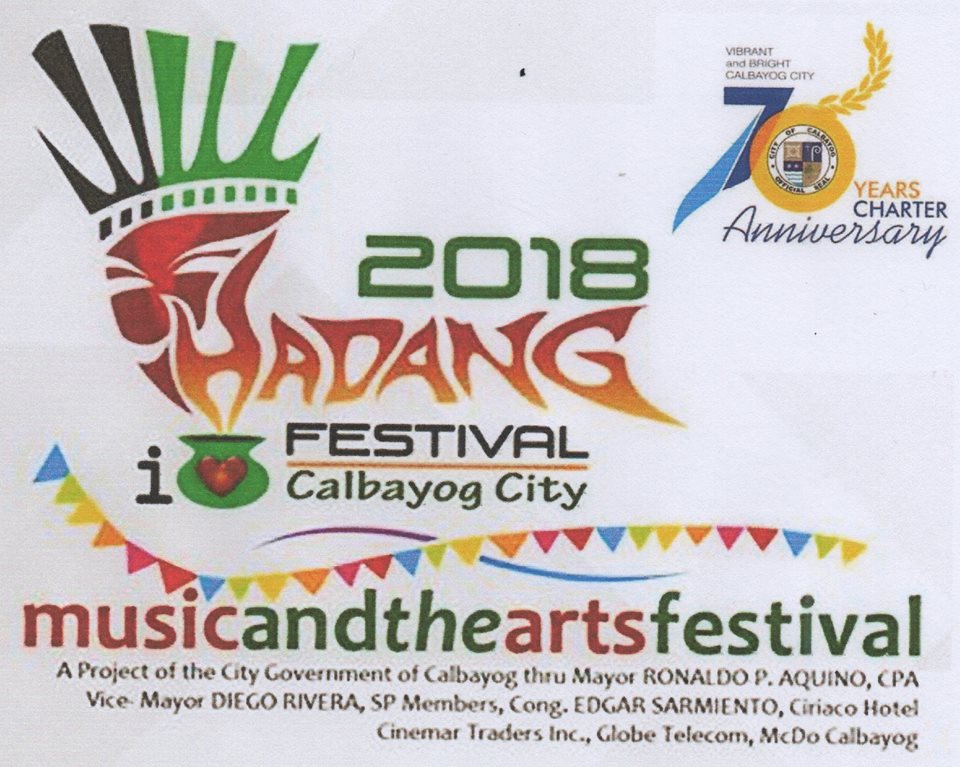 22 YEARS OF CELEBRATING MUSIC AND THE ARTS:  HADANG FESTIVAL IN HONOR OF OUR LADY OF NATIVITY IN THE 70 DAYS COUNTDOWN TO 70 YEARS CHARTER ANNIVERSARY.