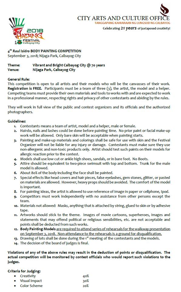22 YEARS OF CELEBRATING MUSIC AND THE ARTS:  HADANG FESTIVAL IN HONOR OF OUR LADY OF NATIVITY IN THE 70 DAYS COUNTDOWN TO 70 YEARS CHARTER ANNIVERSARY.