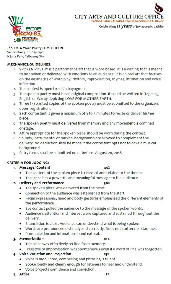22 YEARS OF CELEBRATING MUSIC AND THE ARTS:  HADANG FESTIVAL IN HONOR OF OUR LADY OF NATIVITY IN THE 70 DAYS COUNTDOWN TO 70 YEARS CHARTER ANNIVERSARY.