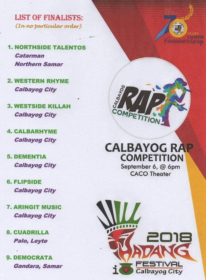 22 YEARS OF CELEBRATING MUSIC AND THE ARTS:  HADANG FESTIVAL IN HONOR OF OUR LADY OF NATIVITY IN THE 70 DAYS COUNTDOWN TO 70 YEARS CHARTER ANNIVERSARY.