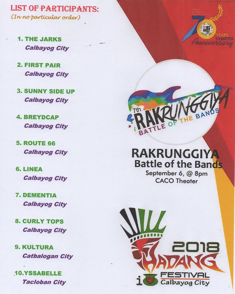 22 YEARS OF CELEBRATING MUSIC AND THE ARTS:  HADANG FESTIVAL IN HONOR OF OUR LADY OF NATIVITY IN THE 70 DAYS COUNTDOWN TO 70 YEARS CHARTER ANNIVERSARY.