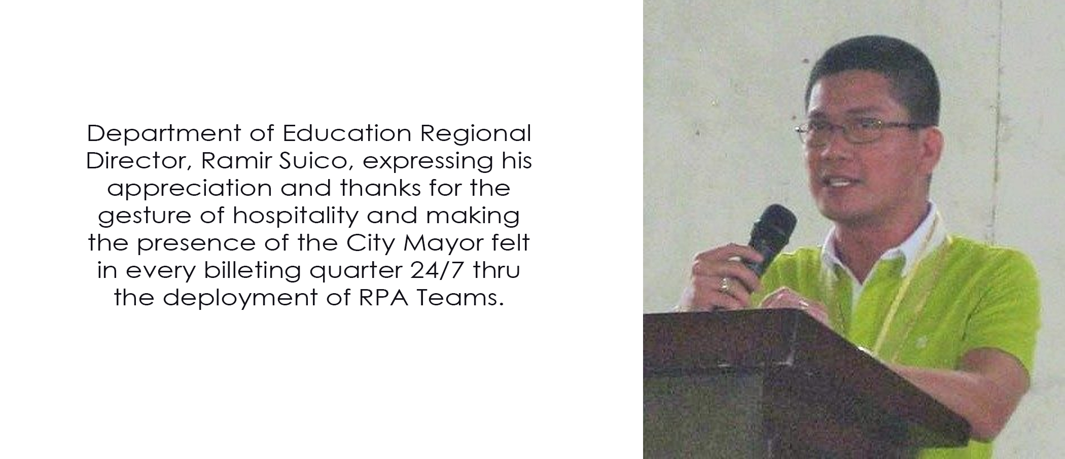 FUNCTIONAL: RPA TEAMS IN BILLETING QUARTERS OF ATHLETIC DELEGATIONS