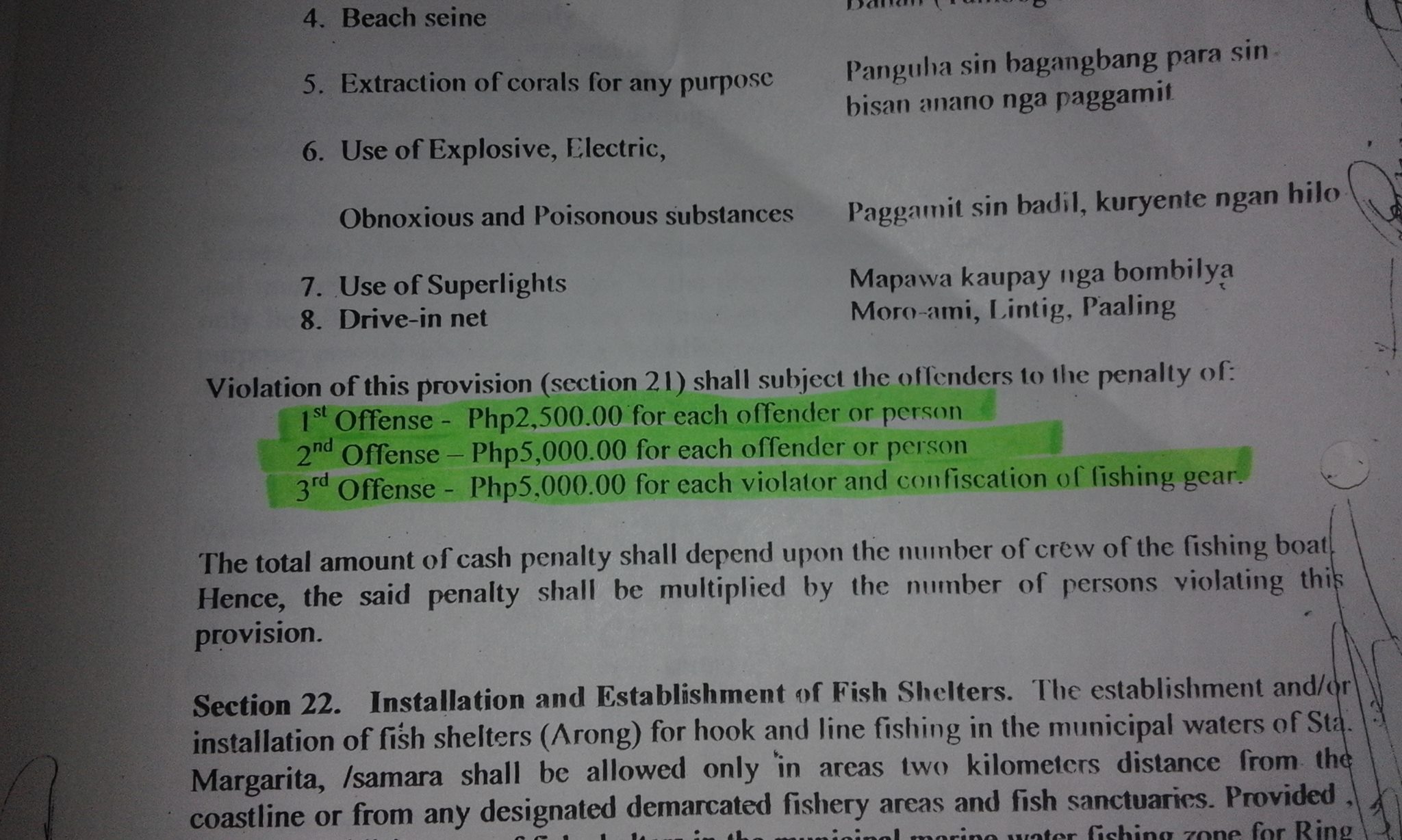 11 FISHERMEN IN 7 TRAWL BOATS CAUGHT REDHANDEDLY CONDUCTING ILLEGAL FISHING