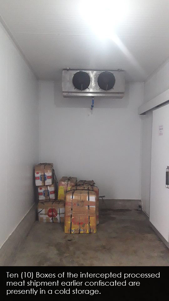 ASSORTED PROCESSED MEAT INTERCEPTED AT MANGUINOO PORT