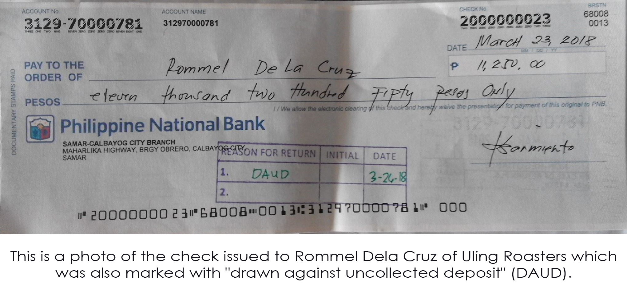 TRADER DIVESTS BUSINESSMEN PHP2M UNPAID GOODS