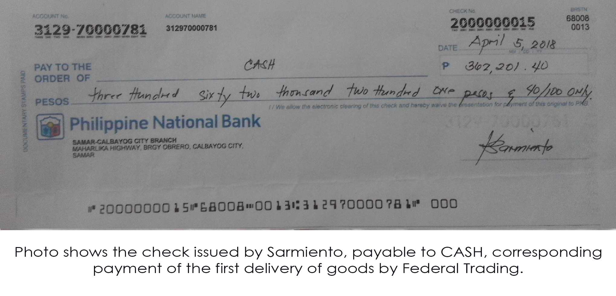 TRADER DIVESTS BUSINESSMEN PHP2M UNPAID GOODS